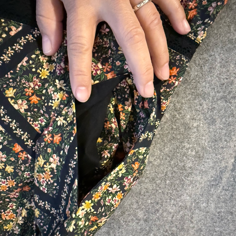 Lost + Wander Floral Skater Skirt - Black and Multicolor,Ortensia Mini Skirt - Picture 10 of 12